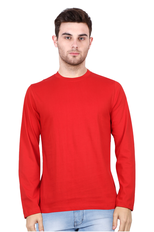 Male Round Neck Full Sleeve | Plain Tshirt Multi colours inside