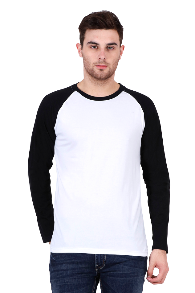 Male Raglan Full Sleeve Plain Tshirt | Multi colours inside