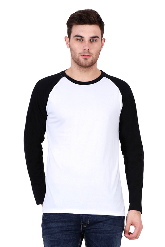 Male Raglan Full Sleeve Plain Tshirt | Multi colours inside