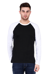 Male Raglan Full Sleeve Plain Tshirt | Multi colours inside