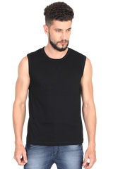 Male Round Neck Plain Sleeveless