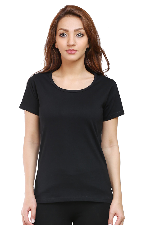 Female Round Neck Half Sleeve Classic Plain