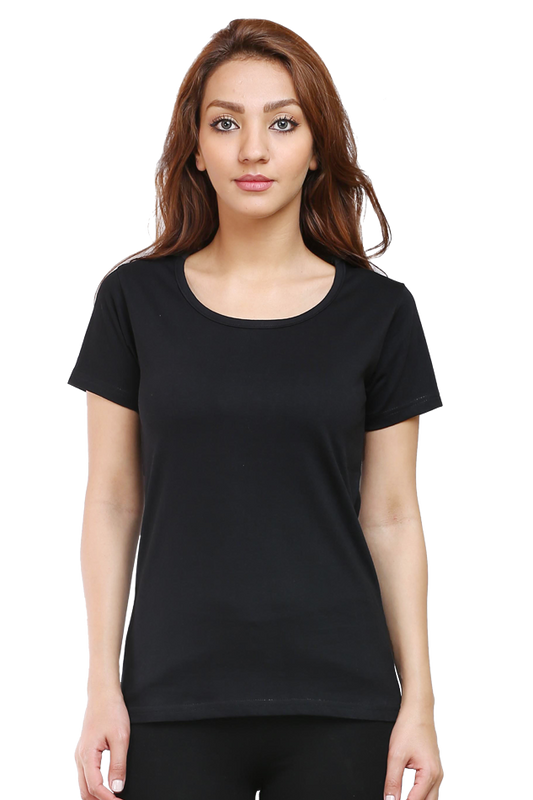 Female Round Neck Half Sleeve Classic Plain