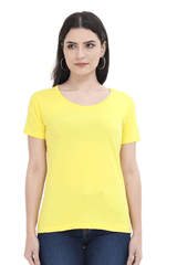 Female Round Neck Half Sleeve Classic Plain