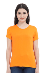 Female Round Neck Half Sleeve Classic Plain