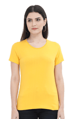 Female Round Neck Half Sleeve Classic Plain