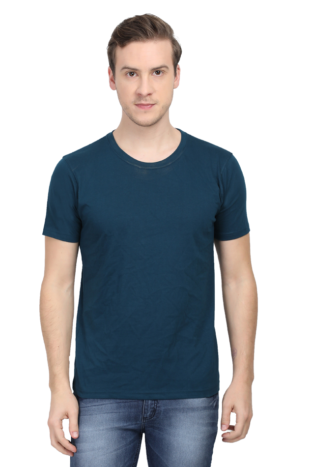 Male Round Neck Half Sleeve Plain Tshirt Multi colours inside