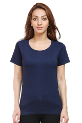 Female Round Neck Half Sleeve Classic Plain