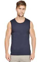 Male Round Neck Plain Sleeveless