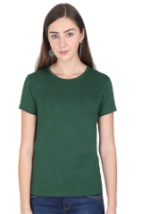 Female Round Neck Half Sleeve Classic Plain