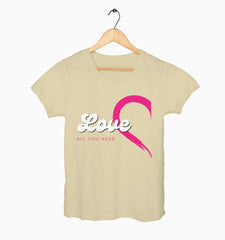 Female Round Neck Half Sleeve Classic | All You Need Is Love