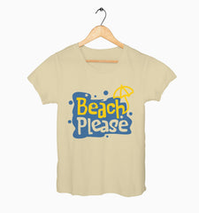 Female Round Neck Half Sleeve Classic | Beach Please