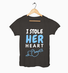 Female Round Neck Half Sleeve Classic | I Stole Her Heart