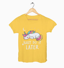 Female Round Neck Half Sleeve Classic | Unicorn