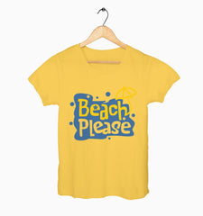 Female Round Neck Half Sleeve Classic | Beach Please