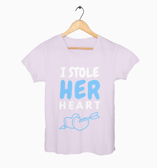 Female Round Neck Half Sleeve Classic | I Stole Her Heart