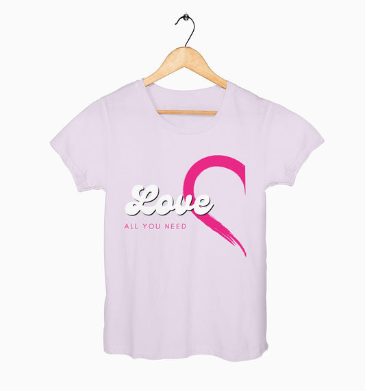 Female Round Neck Half Sleeve Classic | All You Need Is Love