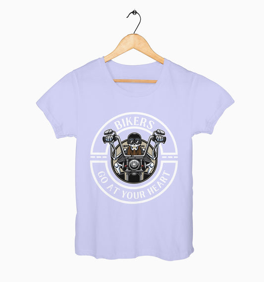 Female Round Neck Half Sleeve Classic | Bikers Go At Your Heart