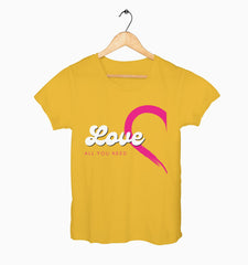 Female Round Neck Half Sleeve Classic | All You Need Is Love