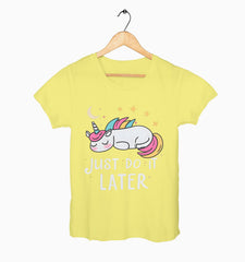 Female Round Neck Half Sleeve Classic | Unicorn