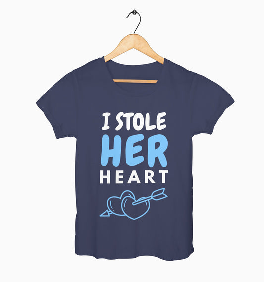 Female Round Neck Half Sleeve Classic | I Stole Her Heart