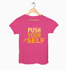 Female Round Neck Half Sleeve Classic | Push Yourself