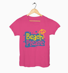 Female Round Neck Half Sleeve Classic | Beach Please