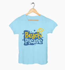 Female Round Neck Half Sleeve Classic | Beach Please