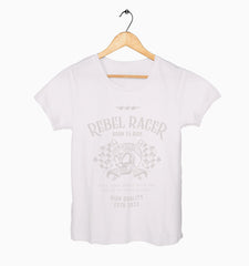 Female Round Neck Half Sleeve Classic | Rebel Racer