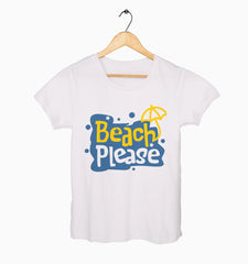 Female Round Neck Half Sleeve Classic | Beach Please