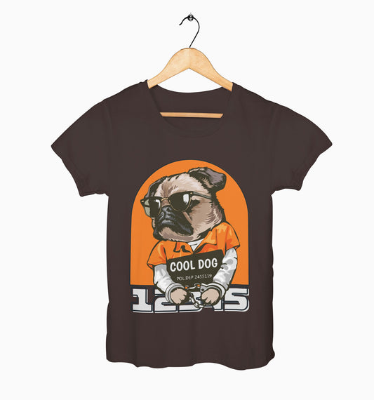 Female Round Neck Half Sleeve Classic | Cool Dog