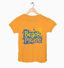 Female Round Neck Half Sleeve Classic | Beach Please