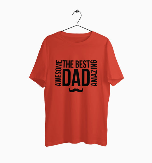 Male Round Neck Half Sleeve Classic | Awesome Amazong The Best Dad