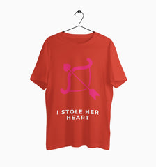 Male Round Neck Half Sleeve Classic | I Stole her Heart