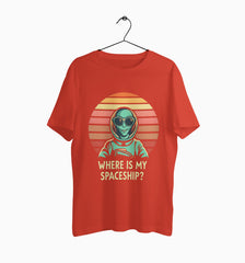 Male Round Neck Half Sleeve Classic | Where Is My Spaceship