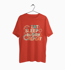 Male Round Neck Half Sleeve Classic | Eat Sleep Work