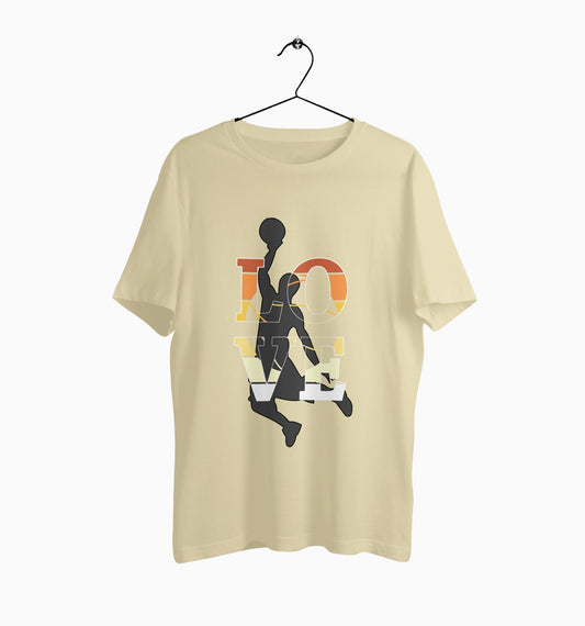 Male Round Neck Half Sleeve Classic | Love Basketball