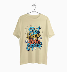 Male Round Neck Half Sleeve Classic | Eat Sleep