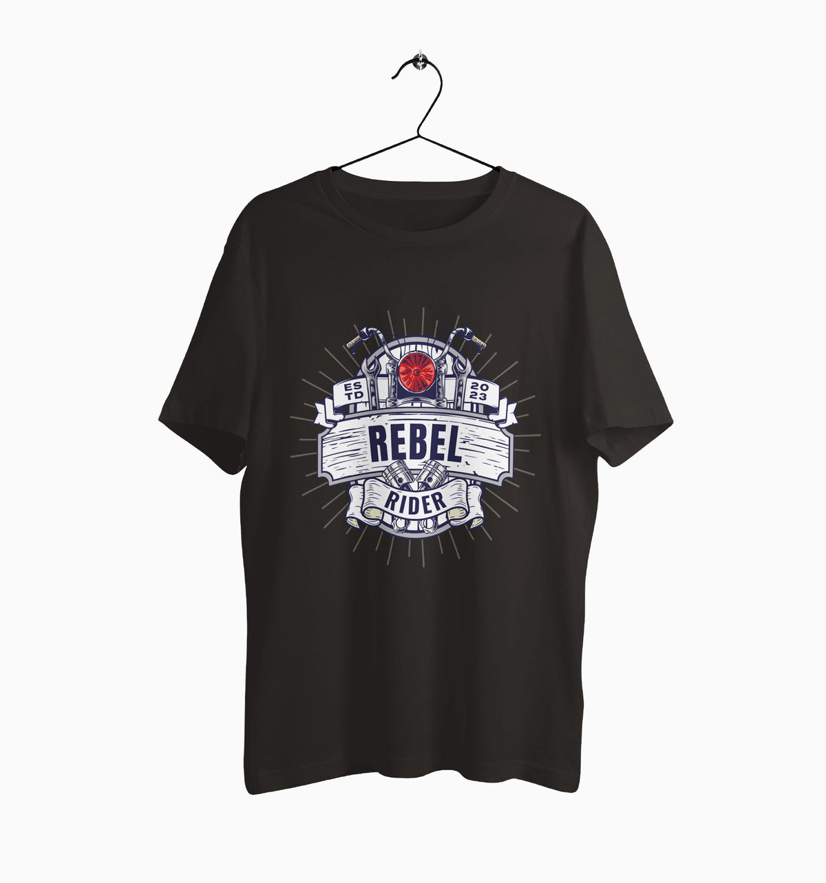 Male Round Neck Half Sleeve Classic | Rebel Rider