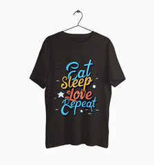 Male Round Neck Half Sleeve Classic | Eat Sleep