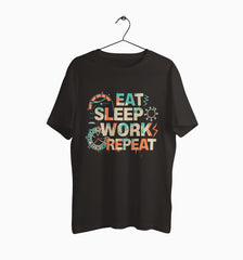 Male Round Neck Half Sleeve Classic | Eat Sleep Work