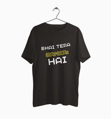 Male Round Neck Half Sleeve Classic | Bhai Tera Gamer Hai