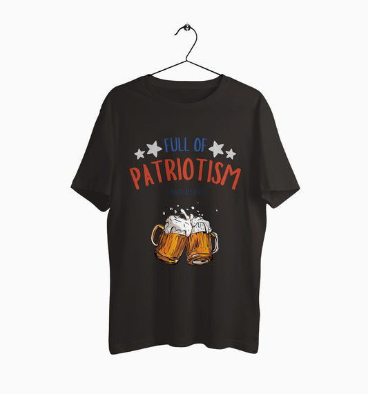 Male Round Neck Half Sleeve Classic | Full Of Patriotism and Beer