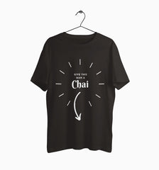 Male Round Neck Half Sleeve Classic | Give this man a chai