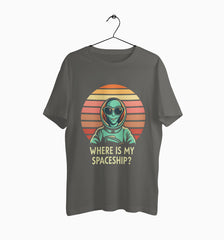 Male Round Neck Half Sleeve Classic | Where Is My Spaceship