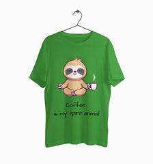 Male Round Neck Half Sleeve Classic | Coffee Is My Spirit Animal