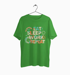 Male Round Neck Half Sleeve Classic | Eat Sleep Work