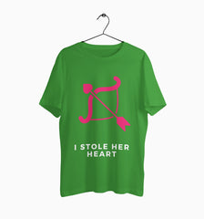 Male Round Neck Half Sleeve Classic | I Stole her Heart