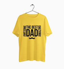 Male Round Neck Half Sleeve Classic | Awesome Amazong The Best Dad