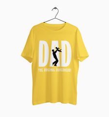 Male Round Neck Half Sleeve Classic | Dad : The Original Superhero